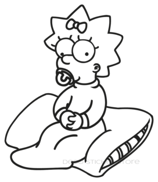 Sticker autocollant Maggie Simpson