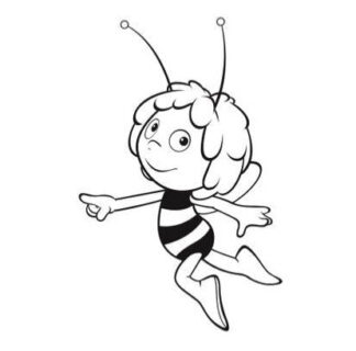 Sticker autocollant Maya l'abeille vole à personnaliser