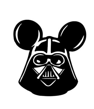 Sticker autocollant Mickey Dark vador