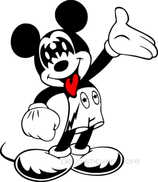 Sticker autocollant Mickey Kiss