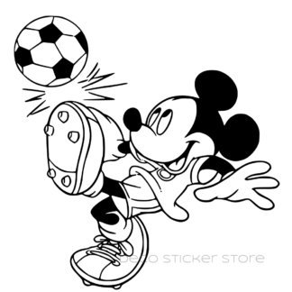Sticker autocollant Mickey football 50cm à personnaliser