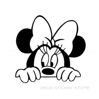 Sticker autocollant Minnie coucou