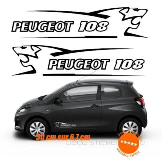 Sticker autocollant Peugeot 108 30 cm lion V1
