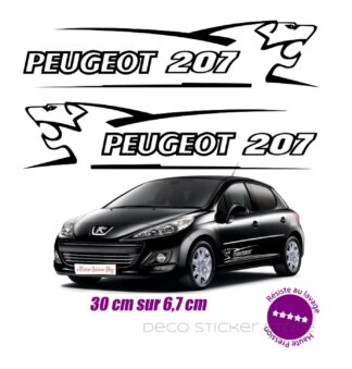 Sticker autocollant Peugeot 207 30 cm lion V1