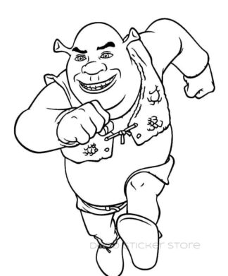 Sticker autocollant Shrek