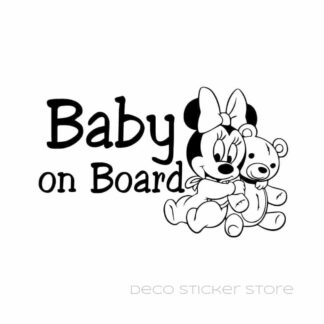 Sticker autocollant bébé à bord Minnie
