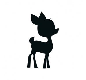 Sticker autocollant biche
