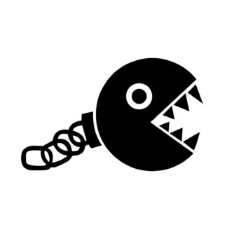 Sticker autocollant chain chomp Mario bross
