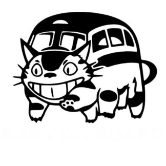 Sticker autocollant chat bus Totoro