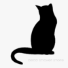 Sticker autocollant  chat ombre assis