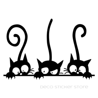 Sticker autocollant chats mignons