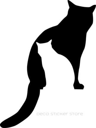 Sticker autocollant chats ombre