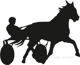 Sticker autocollant cheval de course