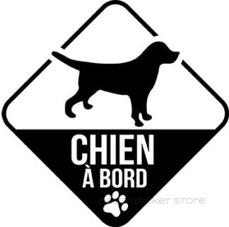 Sticker autocollant chien à bord