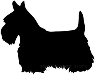 Sticker autocollant chien scottish