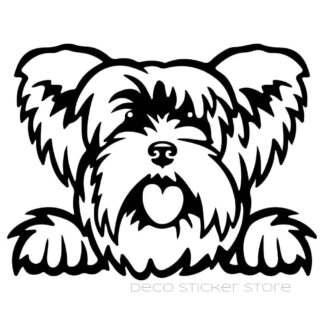 Sticker autocollant chien yorkshire