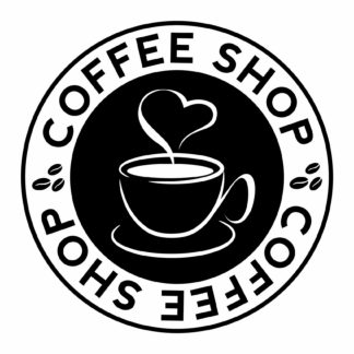 Sticker autocollant coffee shop