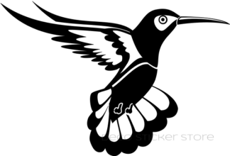 Sticker autocollant colibri