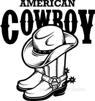 Sticker autocollant cow boy