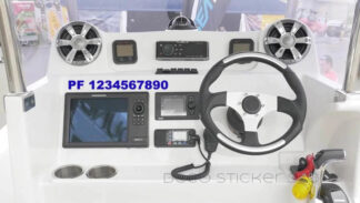 Sticker autocollant immatriculation console bateau taille et couleur au choix