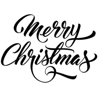 Sticker autocollant joyeux Noël écrit en anglais modèle 2