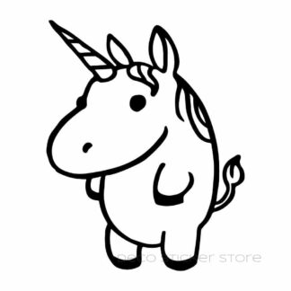 Sticker autocollant licorne