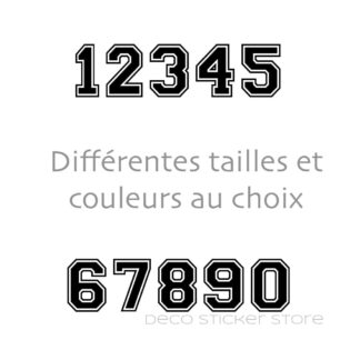 Sticker autocollant numéro auto moto véhicule décoratif