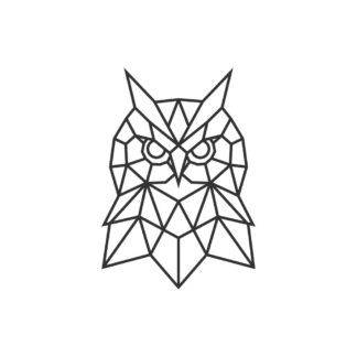 Sticker autocollant origami chouette