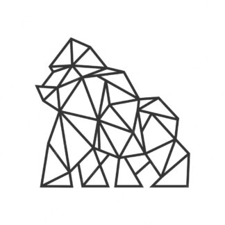 Sticker autocollant origami gorille