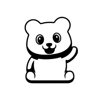 Sticker autocollant ourson