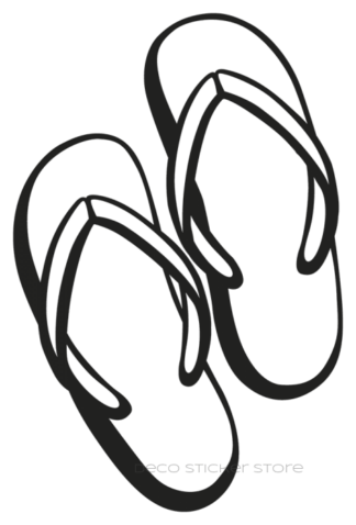 Sticker autocollant paire de tongs