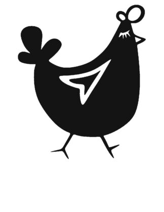 Sticker autocollant poulette