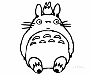 Sticker autocollant tailles et couleur au choix mon ami Totoro assis