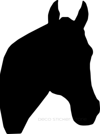 Sticker autocollant tête de cheval ombre