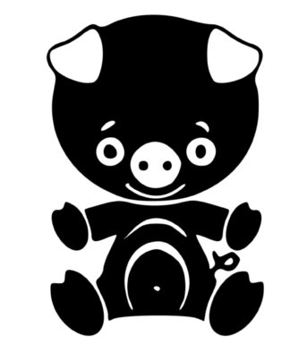 Sticker cochon rigolo