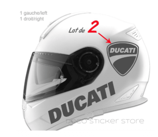 casque moto Lot de 4 stickers autocollants Ducati