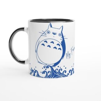 Mug en céramique blanche 325 ml (11 oz) avec intérieur coloré blue spirit