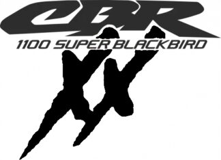 moto Sticker autocollant  HONDA CBR 1100 super blackbird XX logo