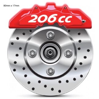 Lot de 4 stickers étriers de frein Peugeot 206cc