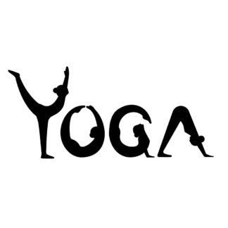 Sticker autocollant yoga