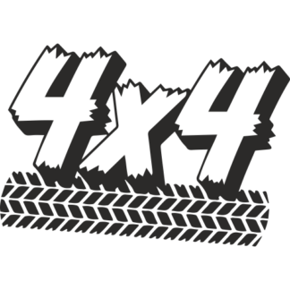 Sticker Autocollant  deco 4x4 Trace de pneu