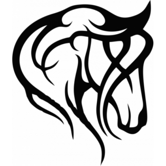 Sticker Autocollant Cheval Tribal