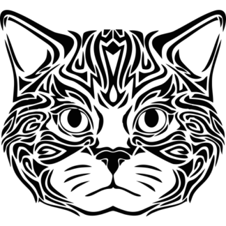 Sticker Autocollant Chat Tribal