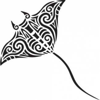 Sticker Autocollant Raie Tribale