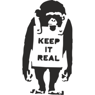 Sticker Autocollant     Singe Keep It Real street art L87311