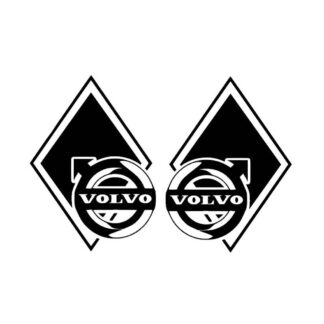 Lot de 2 Stickers autocollants camion losanges  Volvo