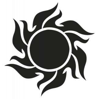 Sticker Autocollant soleil tribal