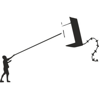 Sticker Autocollant     Frigo Cerf Volant street art L87324