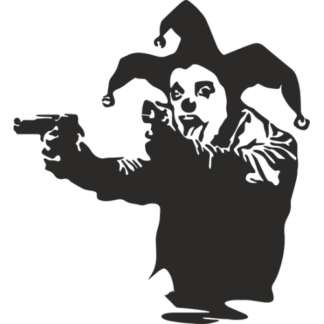 Sticker Autocollant Clown Pistolets street art L87330