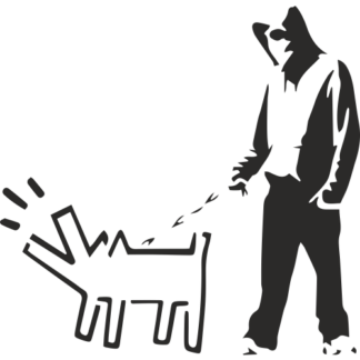 Sticker Autocollant     Chien Qui Aboie street art L87320